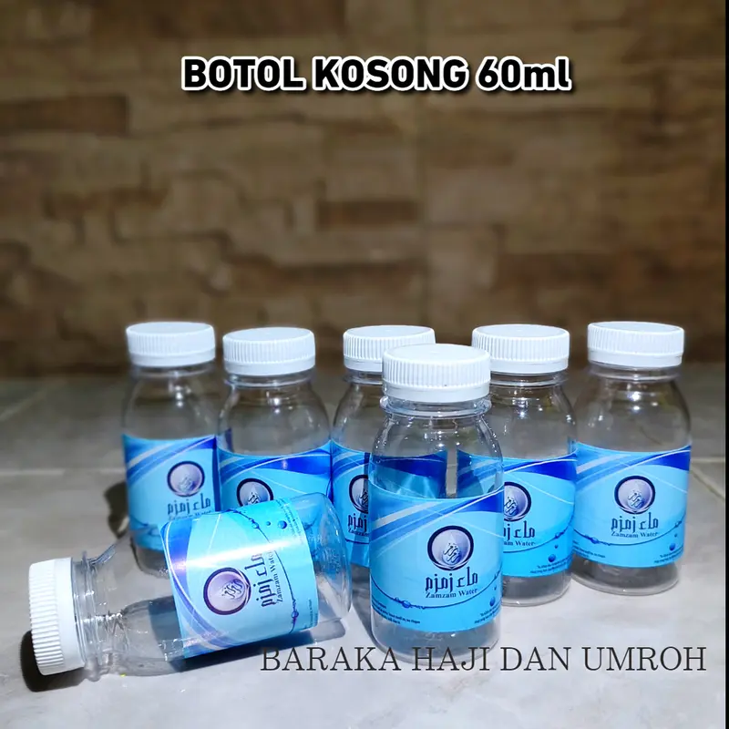Botol Kosong Air Zamzam 60ml 1pack Striker Biru 0