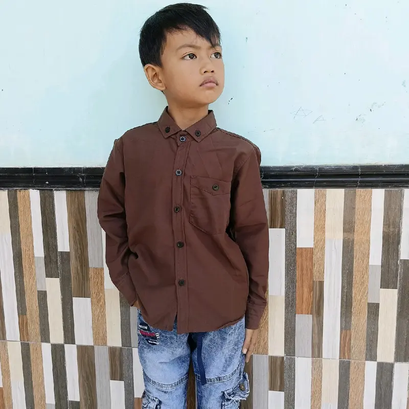 Kemeja lengan panjang Kemeja anak Baju anak pakian anak Fashion 3