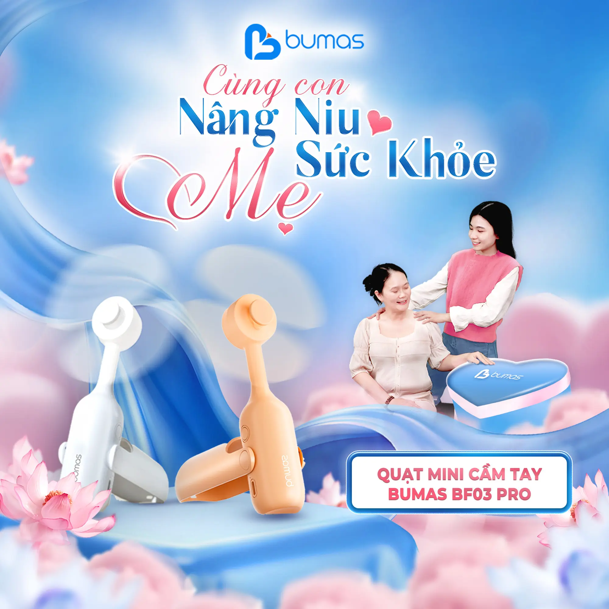 [BUMAS] Quạt Mini Cầm Tay BF03 Pro- Hàng Chính Hãng - Bản Nâng Cấp Usb vn quạt usb & di động Mobile