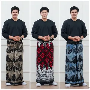 SARUNG BATIK MILIYARD AMBARRUKMO TETRON RAYON HALUS FULL PRINT MESIN SARUNG BATIK HITAM SALEM LASEM
