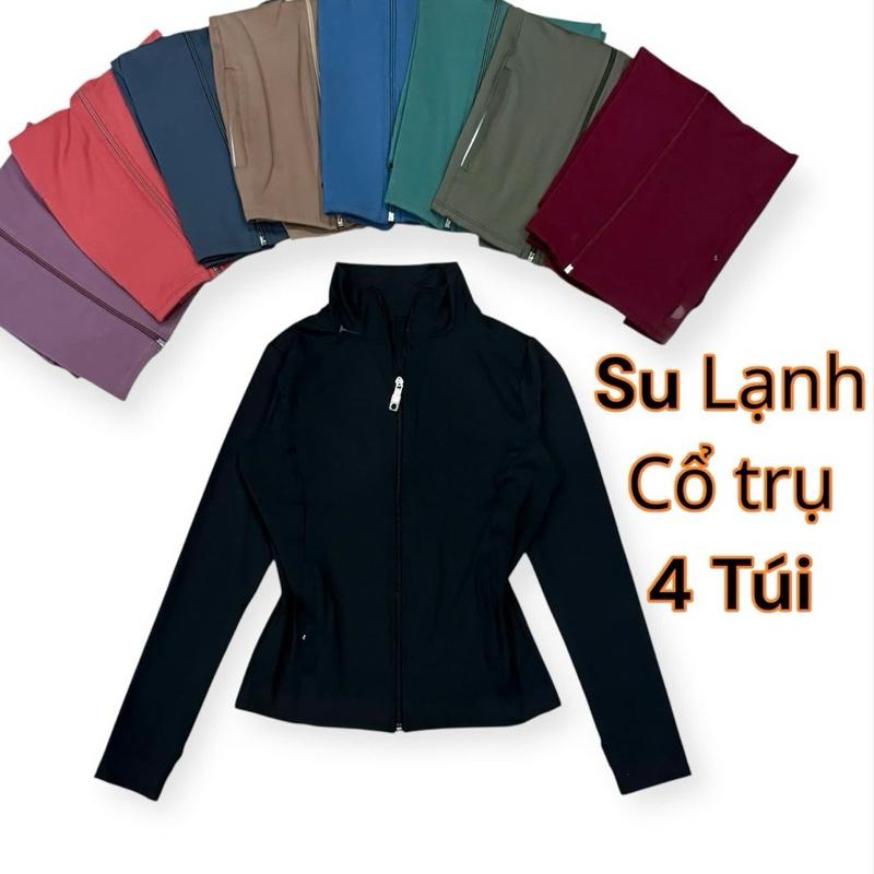 Áo Khoác Su Lạnh 4 Túi Không Nón Có Túi Trong Xỏ Ngón Chất Vải Không Xù Thấm Hút Mồ Hôi Tốt #SuKHONGNON