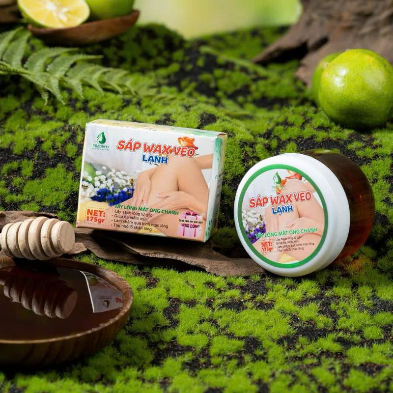  Sáp Wax Veo Lạnh Ngân Bình 175g Chiết Xuất Mật Ong Chanh Dùng Tay Chân Kèm Giấy Và Que Gỗ Women Waxing tẩy lông 