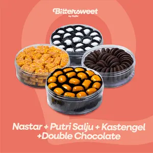 [ SALE ] 4 Cookies Ramadhan ( Nastar + Kastangel + Putri Salju + Double Chocolate )