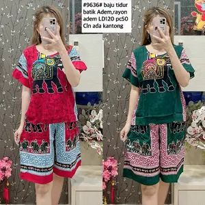 #9636 Baju tidur batik gajah jumbo