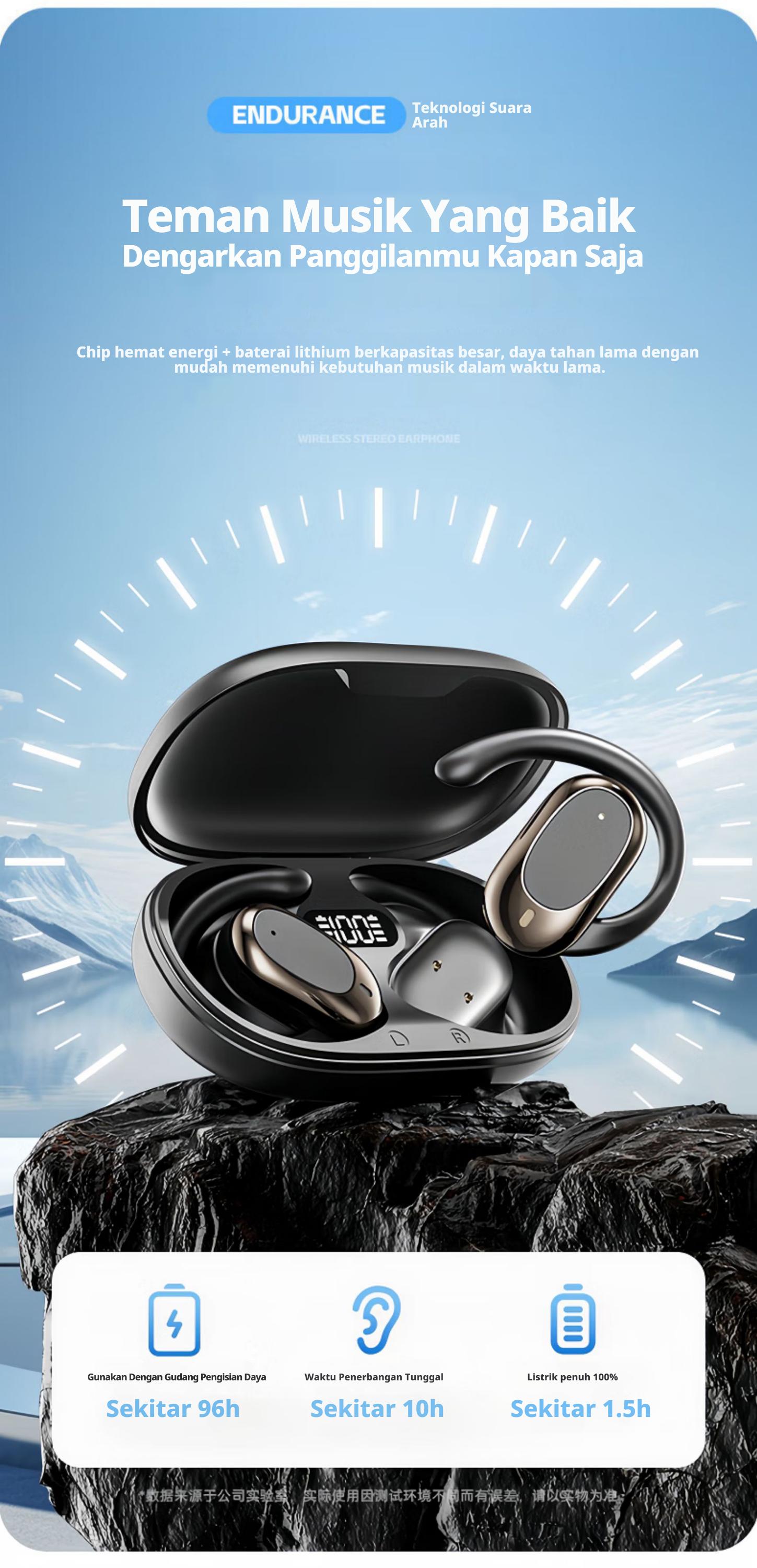 [COD] Yincoree [B06] Headset Bluetooth Anti Telinga Sakit - IENC Peredam Bising Super Tahan Lama earphone TWS