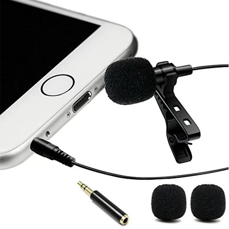 Micrô Lavalier Để Ghi Âm Trực Tiếp, Chính Hãng, Lucky Pluspower, 3.5Mm, Mini Studio, Giọng Nói, Kẹp Trên Ve Áo Cho PC 6