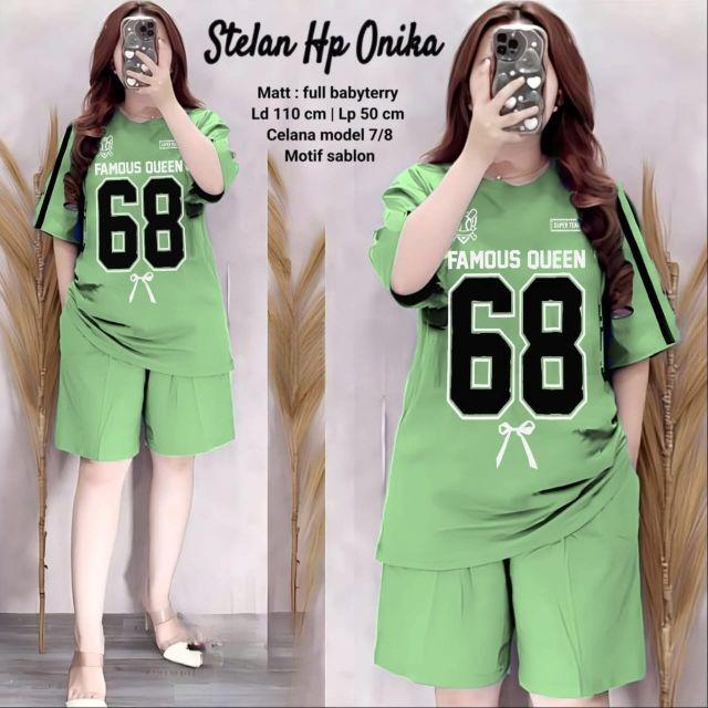 STELAN PENDEK HOTPAN ONIKA// Set overall Bahan Babytery