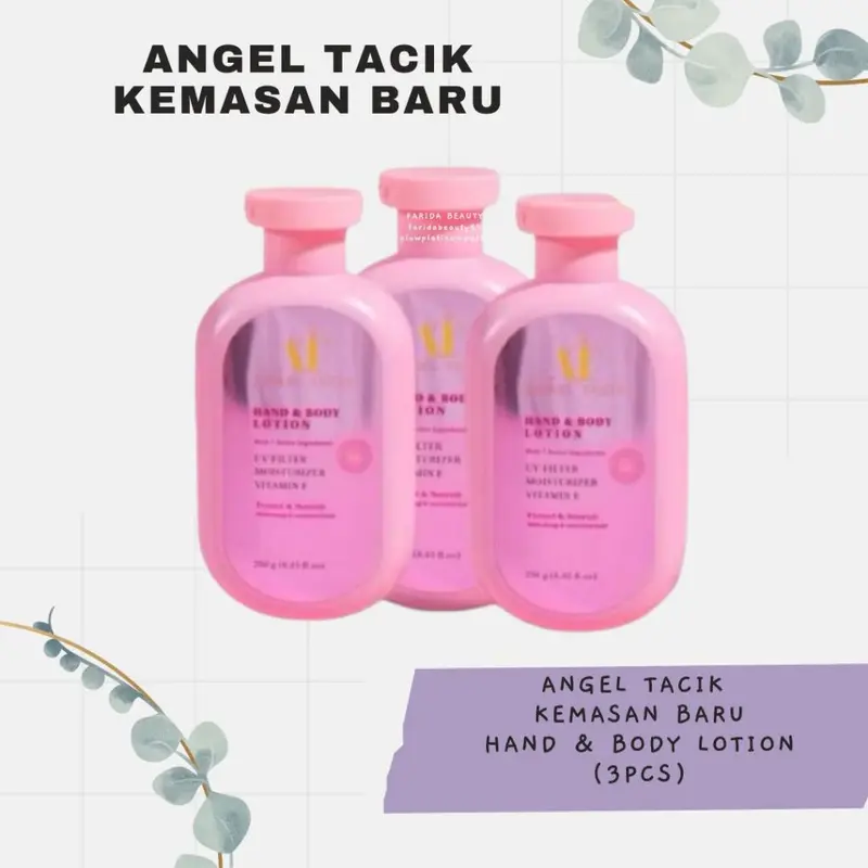 Angel Tacik Body Lotion 250gr KEMASAN BARU - Pencerah Tubuh (Isi 3pcs) 0