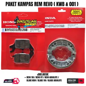 Paket Kampas Rem Cakram Depan + Belakang Revo Abs Blade Revo FI Blade FI Revo Absolute