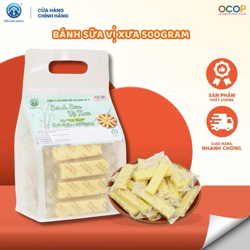 Bánh sữa Chị Vàng Ba Vì vị xưa 500gram SỮA CHỊ VÀNG OFFICIAL Ăn Vặt Food