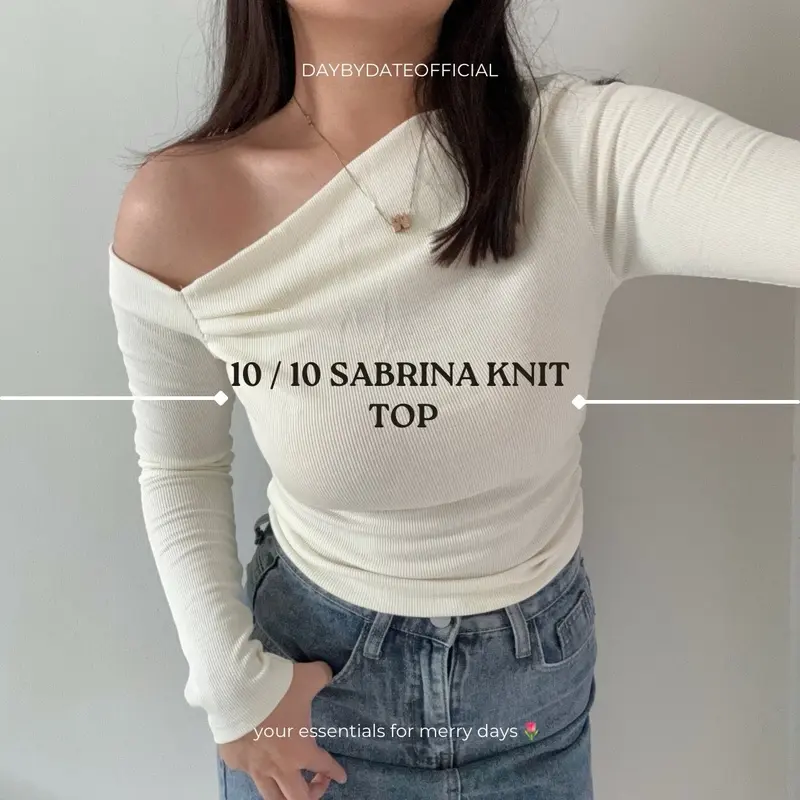 10 / 10 Sabrina Knit Top | Daybydate | Off Shoulder Top Sabrina Knit Top Off Shoulder Knit Top 0
