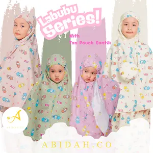 Abidah.co - Mukena Anak Lucu 1-6 Tahun Katun Premium Motif Karakter Tas Pouch Cantik Atasan Nyaman