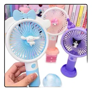Kipas Angin Tanduk Mini Portable Karakter Kuromi, Cinnamoroll, Hello Kitty & My Melody – Lucu & Praktis