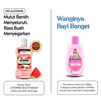 Gambar Bundling LISTERINE Watermelon Mint Antiseptic Mouthwash / Obat Kumur Antiseptik Lawan Bau Mulut - 250 ml + JOHNSON'S Slide Baby Cologne 100 ml - Minyak Wangi Parfum Bayi Aman Untuk Kulit dari Listerine ID Kota Administrasi Jakarta Timur 3 Tokopedia