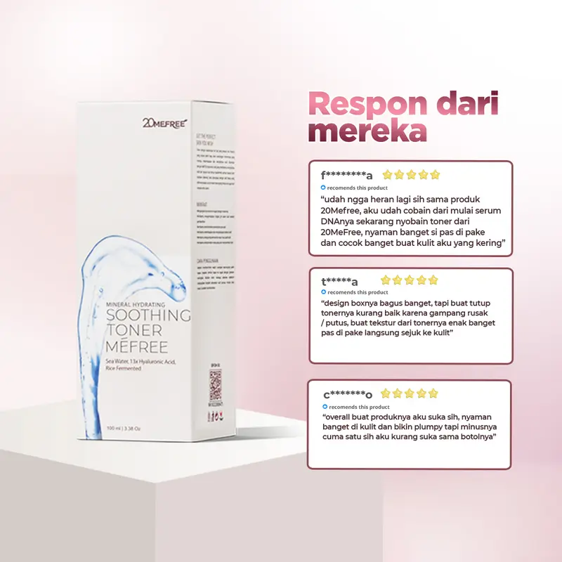 Renewal Duo Package - Salmon DNA Mefree +  Soothing Toner Mefree (Anti Aging Serum + Toner) - Mengangkat Sisa Kotoran di Wajah Pelembab Meminimalkan Pori-pori Mengencangkan Kulit Wajah Kering dan Berjerawat Memudarkan Kerutan Halus di Wajah 7