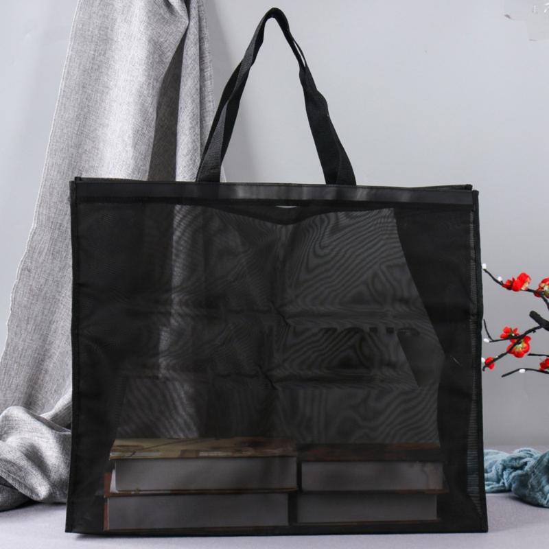 Hot Sale Large Capacity Shopping Bag Mesh Nylon Tote Washing Bag Outdoor 0