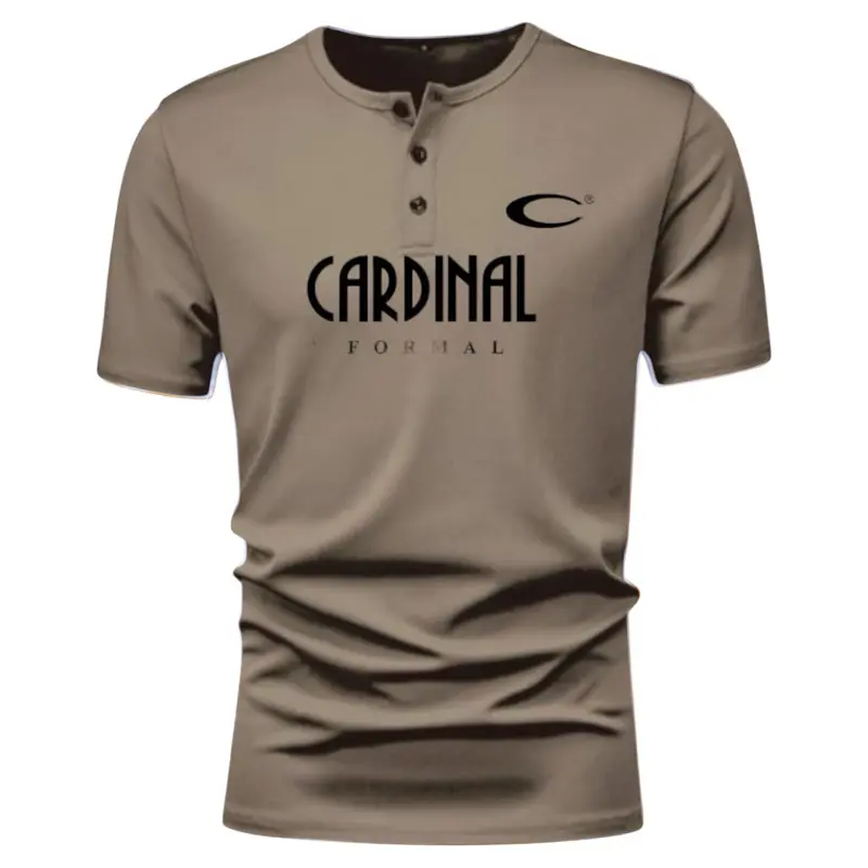 KAOS COWOK LENGAN PENDEK SABLON CR  / Kaos Hanley Pria Lengan Pendek / Kaos Kancing Pria Lengan Pendek Pria / Kaos Sablon CR Distro Keren Dewasa Motif Polos 0