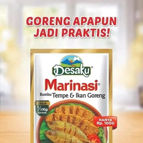 Desaku Marinasi Tempe Ikan Ayam 15 Gr isi 30 Sachet Instan 2
