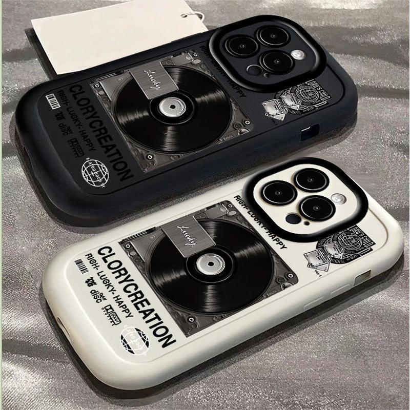 Vỏ Điện Thoại Chống Sốc Cho IPhone 16/17/11/15/12/13/14 Pro Max/X/XR/XS/14 Plus/8/7 Plus,Ins Cao Cấp Cảm Giác Puff Case Black Glue Ghi Âm Chống Sốc Bảo Vệ Trường Hợp Điện Thoại