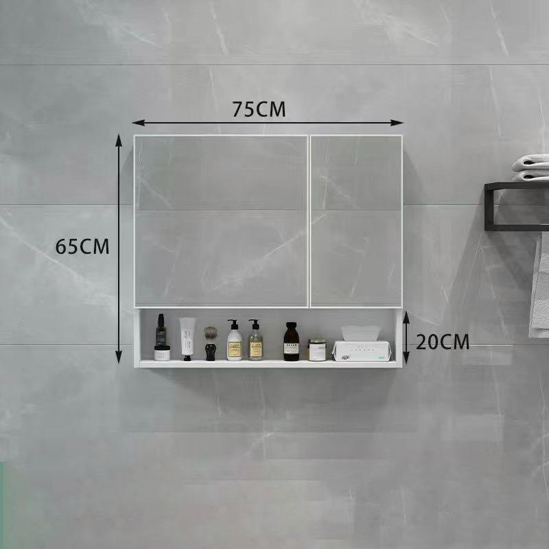 Product Introduction of 【SG-STOCK】Aluminum athroom Mirror Cabinet Wall Makeup Cabinet Hanging Cabinet Glass Cabinet Bathroom Cabinet Makeup Mirror Decor Installation 23