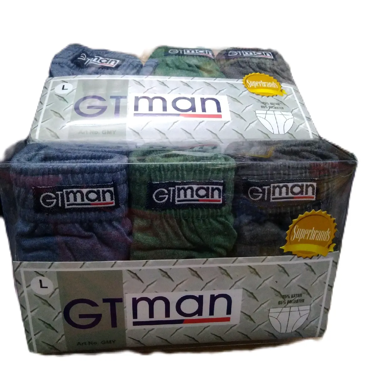 Celana Dalam Pria GT Man GMY 3 (PCS) - Katun 35% & Poliester 65% - Slim, Boxer, Karet Nyaman