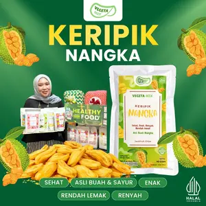 Keripik Buah Nangka Kering 40GR By VegetaMix – Cemilan Sehat Enak Renyah Asli Buah Nangka Dried