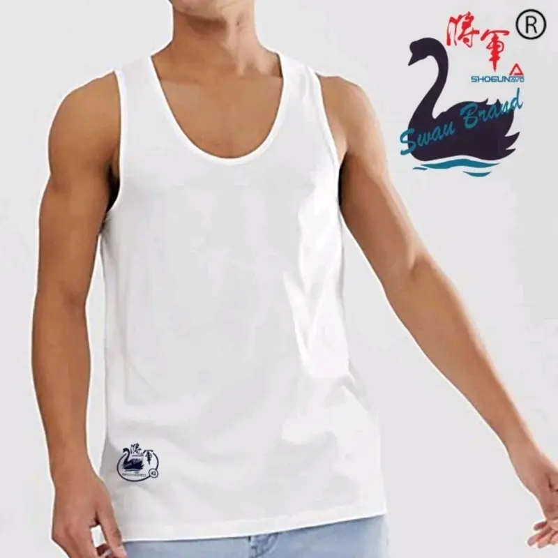 KAOS BAJU DALAM SINGLET SWAN KUTANG | OBLONG T-SHIRT LENGAN LEKBONG IMPORT COWOK PRIA LAKI-LAKI ADEM LEMBUT HALUS MELAR ELASTIS MURAH PREMIUM 0