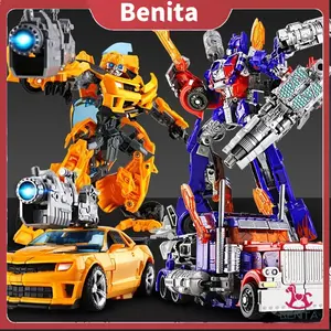 【24H】Robot Transformer Optimus Primer Bumbblebee Mainan Robot-robotan Action Figure Deform Mobil Robot Bisa berubah jadi mobilc