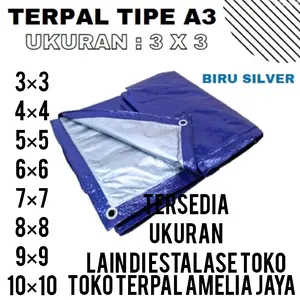 terpal plastik type A3 ukuran 3×4 Korea super teball (tersedia ukuran lain di etalase toko)