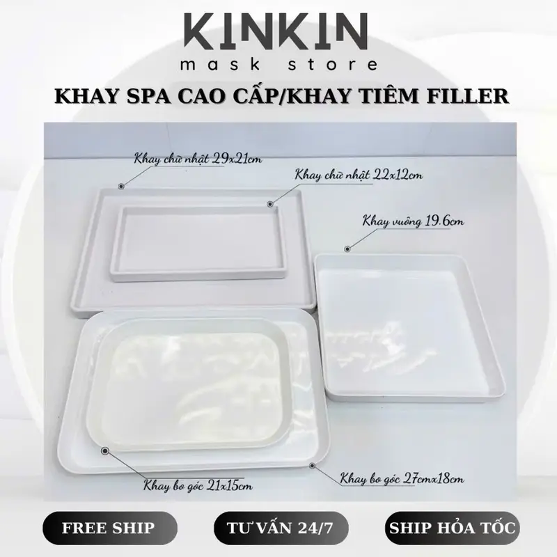 Khay peel da dùng làm khay spa, khay filler phong cách Hàn Quốc - chất liệu nhựa 0