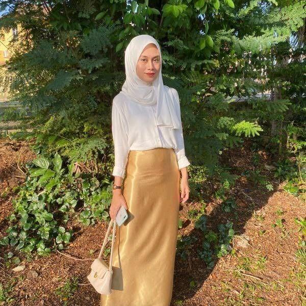 Rok Panjang Basic Satin A Line Saten Skirt 4