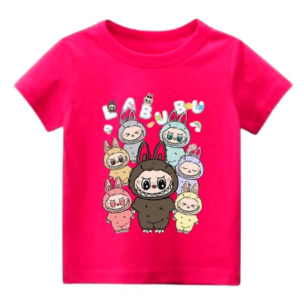 Kaos Anak Perempuan Lengan Pendek Gambar LABUBUU Katun Combed 30s Premium Quality Usia 1-11 Tahun Anak-Anak kaos  labuh Cotton 7