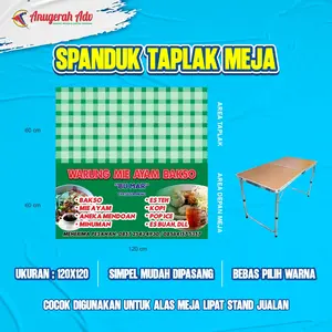 Banner Taplak Meja Jualan untuk Meja Lipat Aesthetic 120X60X60CM