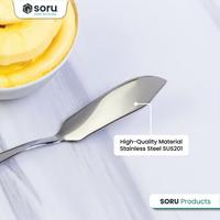 Gambar SORU - Pisau Oles Mentega Selai Roti Stainless Steel SUS201 - Butter Knife Stainless - SUBRON dari Soru Indonesia Kota Bandung 3 Tokopedia