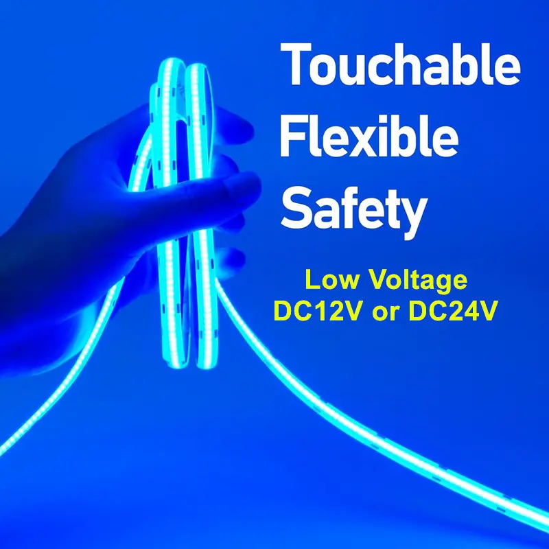 Dải đèn LED COB siêu sáng, 12V và 24V, Đèn trang trí Giáng sinh, Thích hợp cho xe tải, xe kéo và xe buýt gắn một mặt, 13 màu để bạn lựa chọn 4