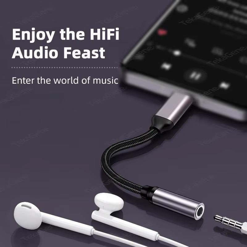 Bộ Chuyển Đổi Âm Thanh, Cáp Aux Cáp L Đến 3.5Mm, Dành Cho iPhone 14 13 12 11 Pro Max, Kết Nối USB Type C, Tương Thích Với Samsung Nghe Nhạc Phụ Kiện 2