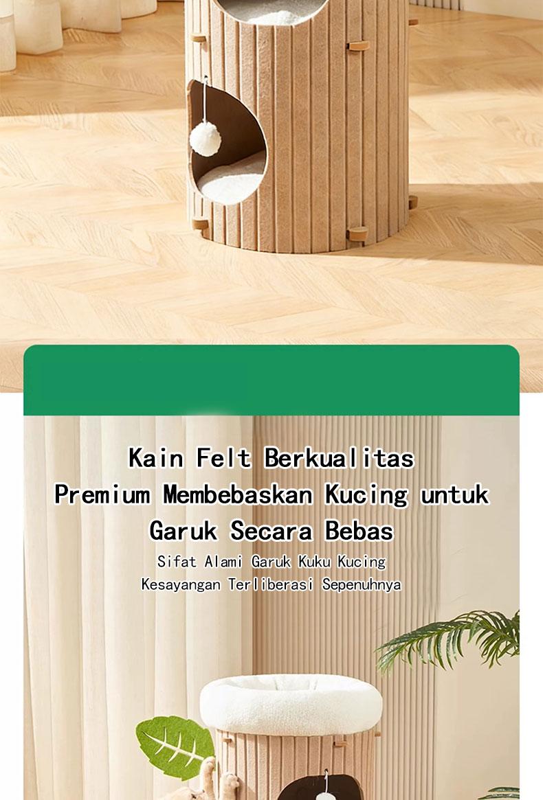 【SA FurBuddy】Kombinasi pohon kucing dan tempat tidur kucing (alas tidak termasuk), lubang pohon kucing berlapis-lapis, juga dapat digunakan sebagai tiang garukan, cocok untuk rumah tangga dengan banyak kucing.