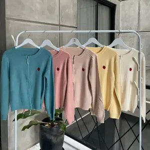 Zipper Strawberry Knit / atasan wanita