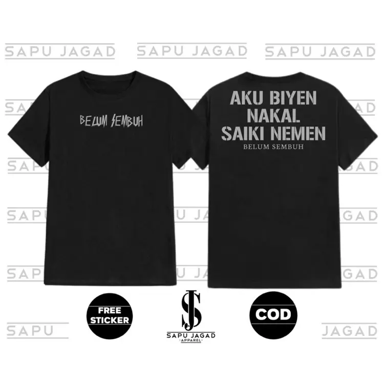 KAOS AKU BIYEN NAKAL SAIKI NEMEN versi Hitam