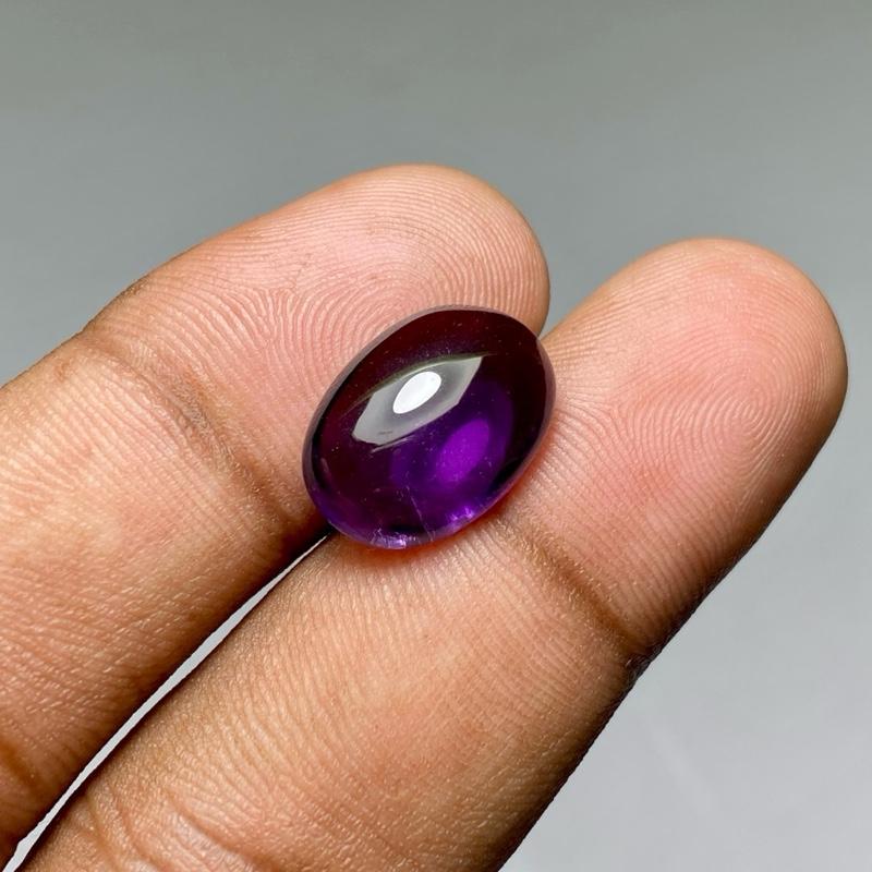 Natural Amethyst Batu Kecubung Ungu cabochon Dim 16x11.5x6.5 5