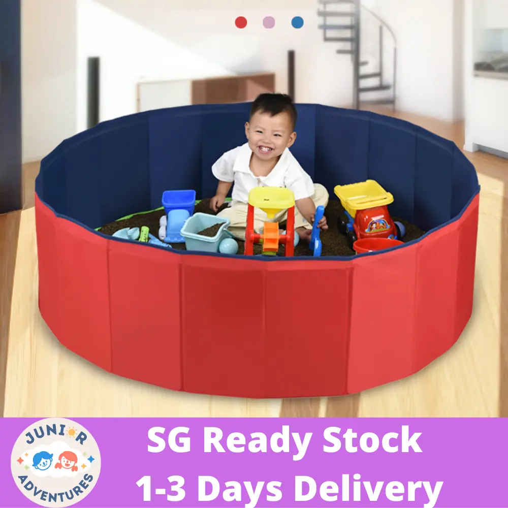 SG Local Delivery 2 in 1 Foldable Pool and Baby Playpen Anti-slip Design Learning Corner Creates A Small Playground For Children Convenient For Storage, Foldable And Easy To Clean The Best Gift For Child Birthday Present