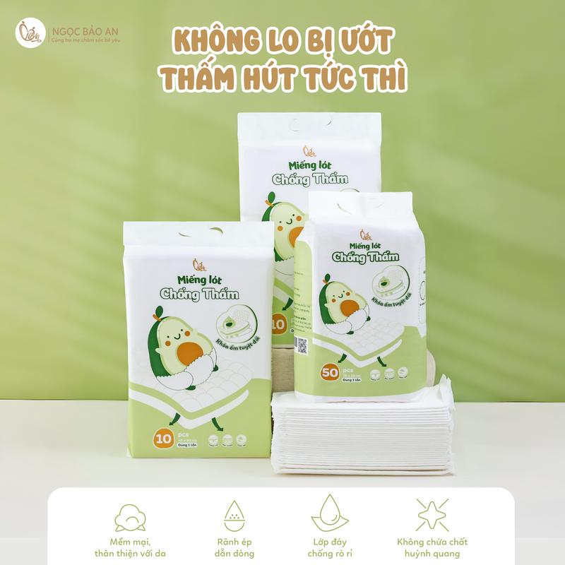 Tấm lót chống thấm dùng 1 lần 25x35cm gói 50 cái tấm lót thay tã bỉm cho bé mẹ sau sinh và người lớn