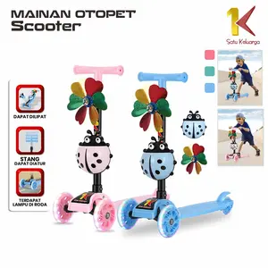 [COD] SK M95 Mainan Toys Skuter Anak Roda 3 Otopet Kumbang Bisa Lipat Lampu led
