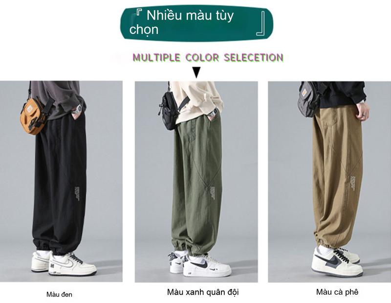 Product Introduction of Quần lao động nam kiểu Mỹ bó chân quần cotton thể thao nam phong trào nam quần dài giải trí hàng ngày giới hạn 50% phúc lợi 13