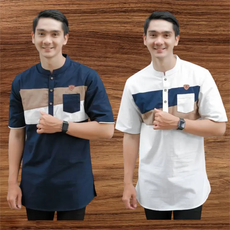 50 RIBU DAPAT 2 BAJU KOKO KURTA VIRAL MUSLIM PRIA DEWASA BAHAN FULL KATUN  Pendek 3