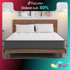 【Gratis Bantal】GREAME Kasur Springbed 2 Orang Tebal 20CM Busa High Density Memory Foam Pocket Spring bed Anti Alergi online Furniture Live1