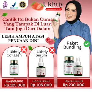 PAKET BUNDLING PERAWATAN - SERUM UKHTIY + KOLAGEN UKHTIY - KULIT 3X LEBIH GLOWING