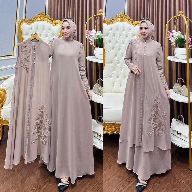 Product Introduction of GAMIS KARINA SET ROMPI BAHAN CERUTY LD 110 PB 138 BB 45-75KG BEST SELLER    ld 120 muat bb 55-85kg 9