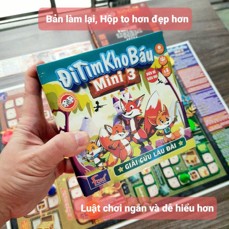 Đi tìm kho báu mini 1,2,3,4,5,6 Board game Foxi-trò chơi phát triển tư duy-dễ chơi-vui nhộn-giá siêu rẻ 8