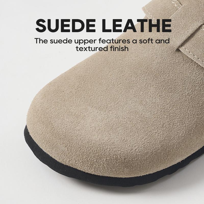 UTUNE Retro Lazy Suede Half Slippers Women's New Thick Bottom Belt Buckle Adjustable Shoes 2
